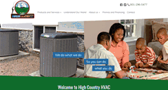 Desktop Screenshot of highcountryhvac.com